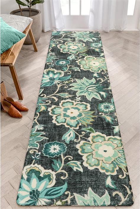 Amazon Lahome Floral Runner Rugs For Hallway X Washable Non