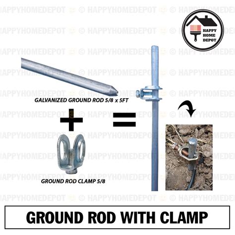 Ground Rod X Feet With Ground Clamp Lazada Ph