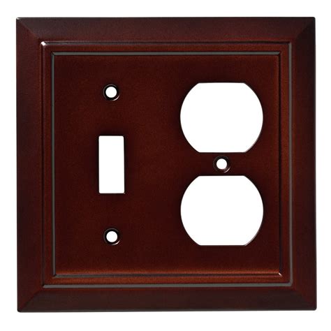 Switchplates Ii Collection Single Toggle Single Duplex Combo Wall Plate In Espresso By Liberty