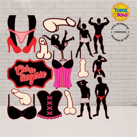 Arquivo de Corte Topo de Bolo Chá Lingerie Erótico Elo