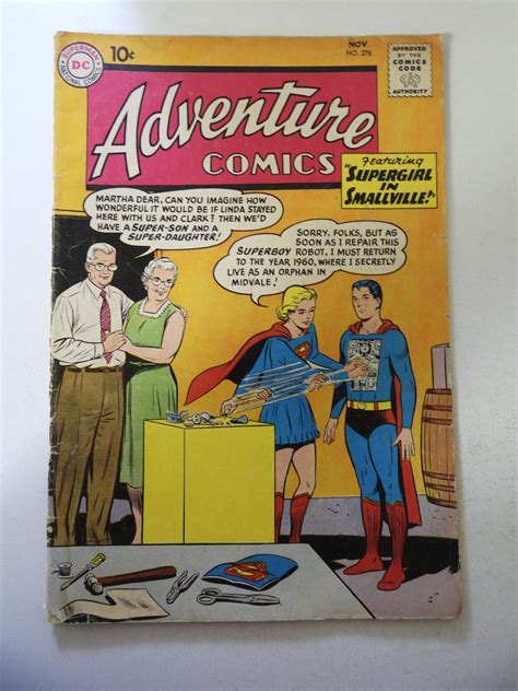 Adventure Comics 278 1960 VG Condition Moisture Stains 1 Spine