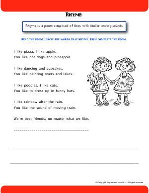 Poetry: Rhythm, Rhyme, and Alliteration | Second Grade English ...