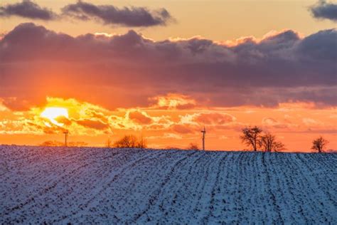 Wallpaper Sunlight Landscape Sunset Nature Sky Snow Winter