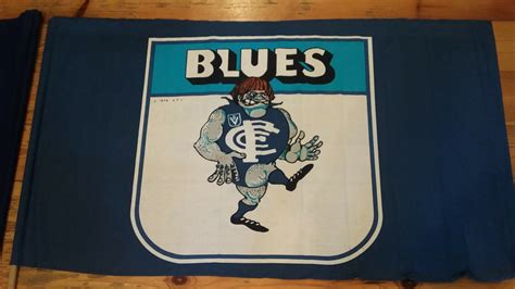 Rare Carlton Football Club Memorabilia Early 1980s Vfl Mascot And Club