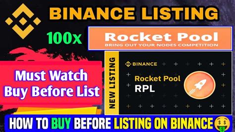 Binance Will List Rocket Pool Rpl Token How To Buy Rocket Pool Token