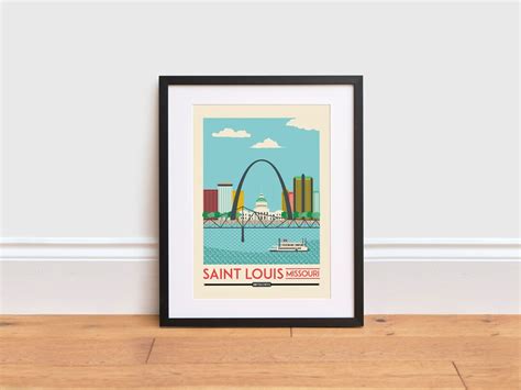 Saint Louis Print Saint Louis Poster Saint Louis Wall Art Print USA Poster Travel Poster - Etsy