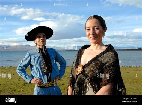 Dancers In Patagonian Traditional Costumes On An Estancia El Calafate