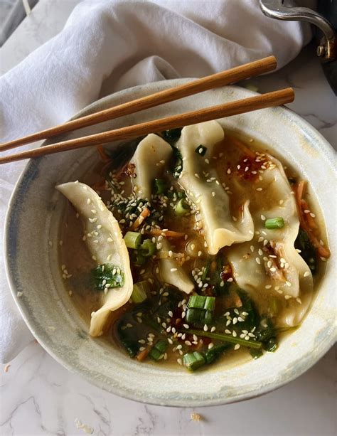 Miso Dumpling Soup 15 Minutes Naturallie Plant Based