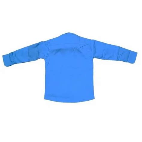 Mens Plain Blue Cotton Shirt Casual Full Sleeves At Rs 134 In Ludhiana