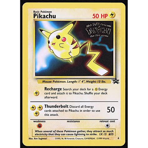 Pikachu 1999 02 Pokemon Wizards Of The Coast Black Star Promos 4