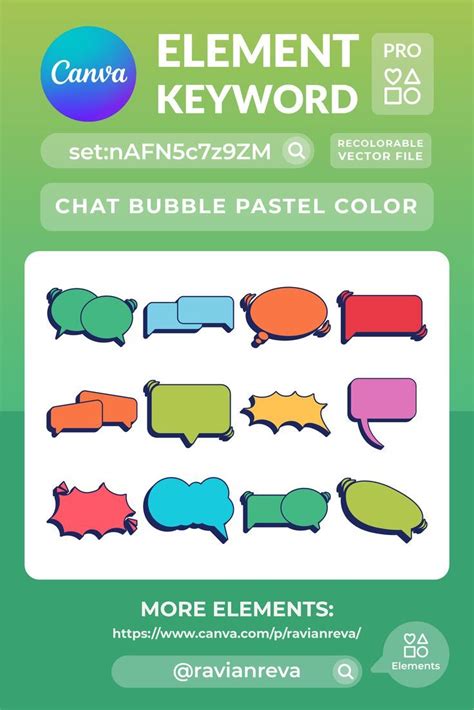 Canva Element Keyword Chat Bubble Pastel Color By Ravianreva Chat