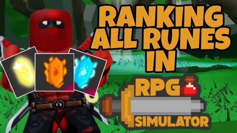 Ranking The Best Runes In Rpg Simulator Roblox Youtube