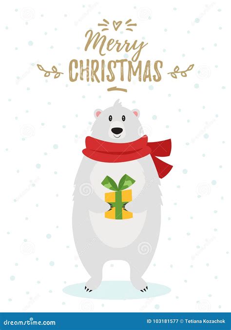 Christmas New Year Greeting Card Stock Vector Illustration Of