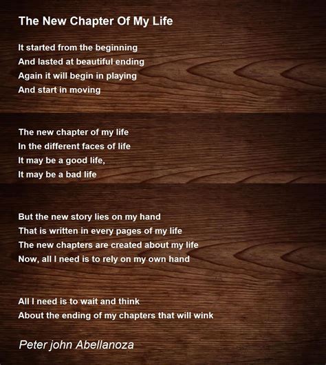 Chapters Of Life