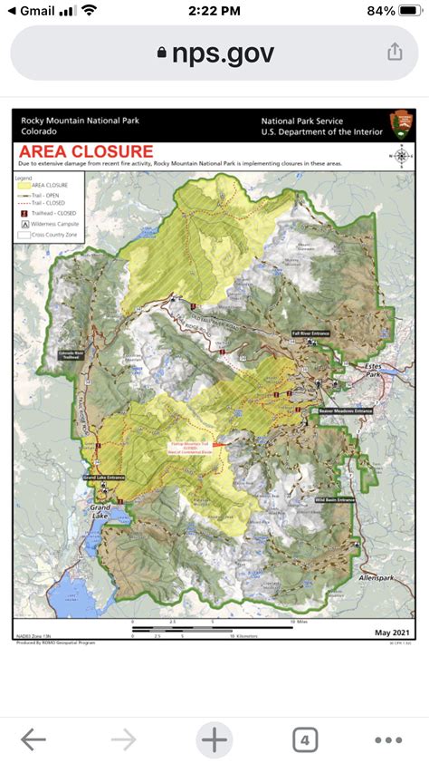 RMNP Trail closure update as of 5-12-21 : r/RMNP