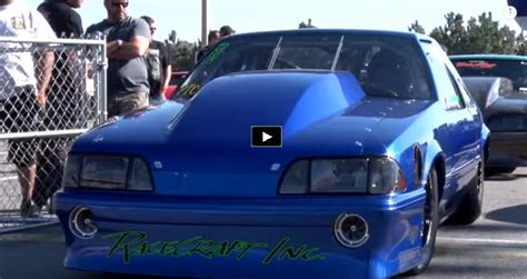 Twin Turbo Radial Fox Body Mustang Drag Racing Hot Cars