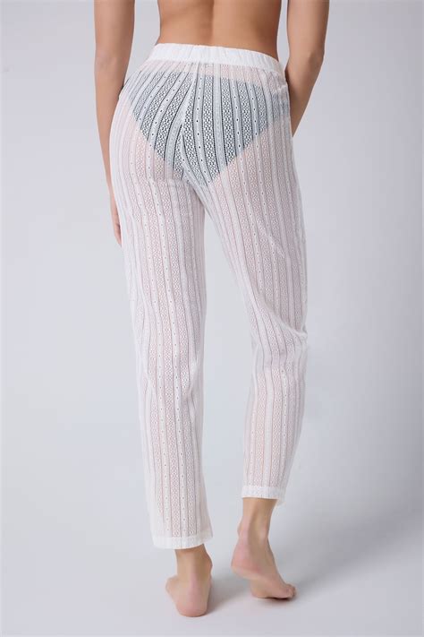 MY Wooft Beyaz Yazlık Plaj Kıyafeti Pareo Mayo Ve Bikini Üstü Pantolon Fiyatı Yorumları Trendyol