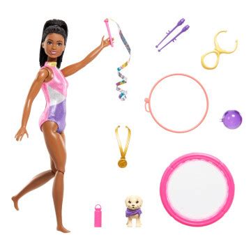 Muñeca Barbie Gimnasta Brooklyn y set de juego con muñeca de moda