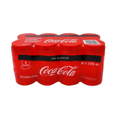 Refresco Coca Cola Sin Az Car Lata Ml X