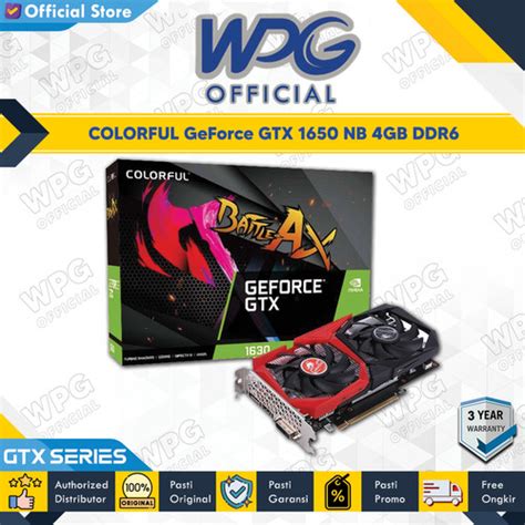 Promo VGA COLORFUL GEFORCE GTX 1650 NB 4GD6 V GTX1650 NB 4GB GDDR6