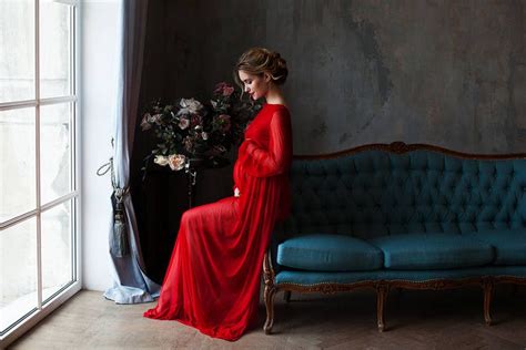 Red Boudoir Dress Ruby Full Lenght Robe Boudoir Dress Etsy