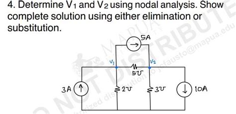 Solved Determine V And V Using Nodal Analysis Show Chegg