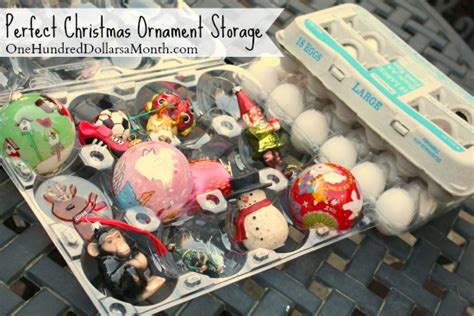 Upcycling Egg Cartons Perfect Christmas Ornament Storage One Hundred