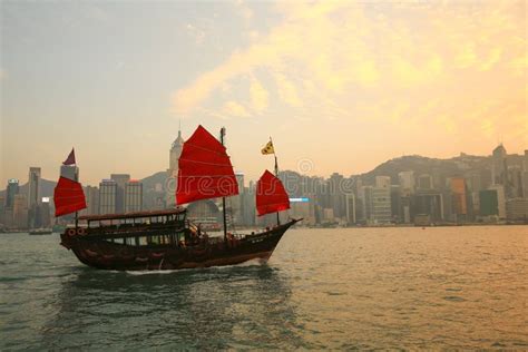 A Chinese Junk In Victoria Harbour In Hong Kong Nov Editorial