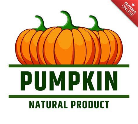 Natural Pumpkin Logo Design Template | Free Design Template