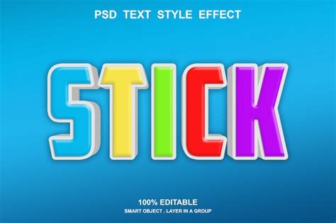 Premium Psd Stick Text Effect