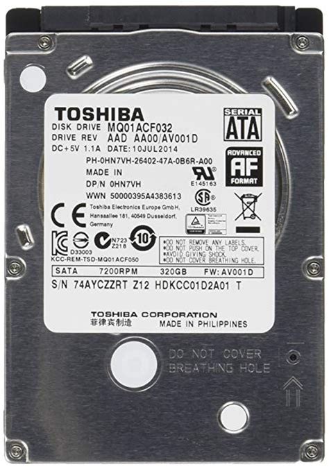 Hard Disk Slim Laptop Gb Sata Iii Toshiba Toshiba Mq Acf Rpm