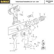 Vista Explodida Pe As P Parafusadeira Furadeira Bateria Dewalt