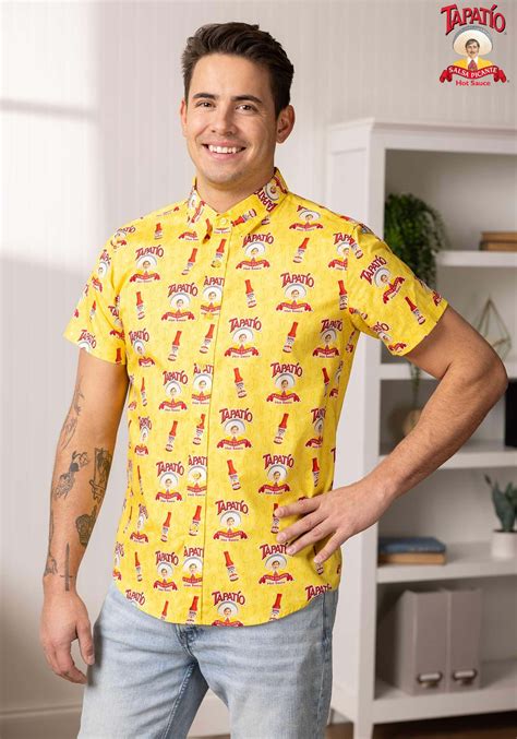 Tapatio Hot Sauce Button Up Adult Shirt