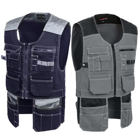 Male Multifunction Multi Pocket Tool Vest Trainedtools Work Vest