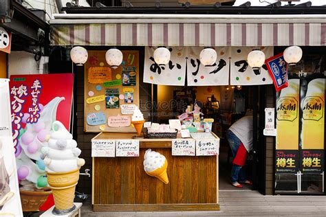 Ice Cream Shop In Komatsu Street Japan Picture And HD Photos Free