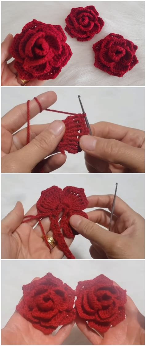 Ilove Crochet Crochet Rose Pattern Crochet Rose Crochet Flower Tutorial