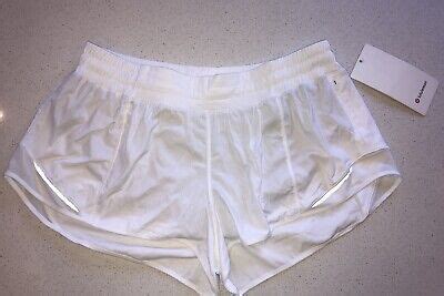 NEW NWT Lululemon Hotty Hot LR Short Lined Women S Size White