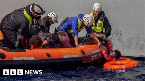 Migrants Drown As Dinghy Sinks Off Libya Coast Bbc News