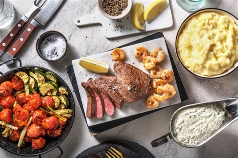 Surf Turf Rindersteaks Und Garnelen Rezept Hellofresh