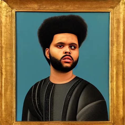 A Renaissance Style Portrait Painting Of The Weeknd Stable Diffusion