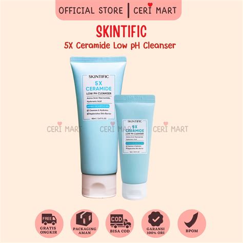 Jual Skintific 5x Ceramide Low Ph Cleanser Gentle Cleanser For Sensitive Skin 80 20 Ml Bpom