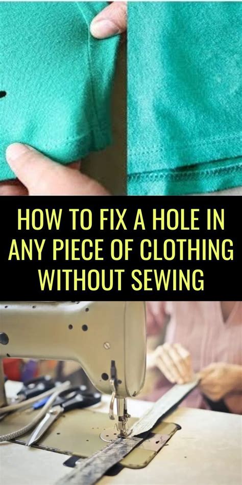 How To Fix A Hole In Any Piece Of Clothing Without Sewing Piece Of