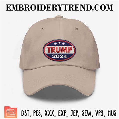 Donald Trump 2024 Embroidery Design, Trump Logo Machine Embroidery ...