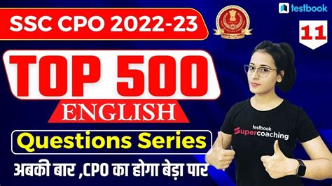 SSC CPO English Classes 2022 Top 500 SSC CPO English Questions