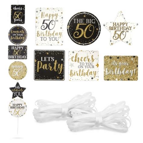 Glitter Party Signs For 50th Birthday Decorations For Men And Women 12