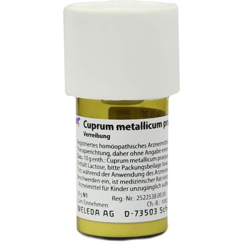 Cuprum Metallicum Praep D Trituration G Online Kaufen