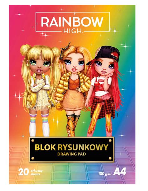 RAINBOW HIGH Blok Rysunkowy A4 20 KARTEK 13383287665 Allegro Pl