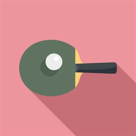 Premium Vector Ping Pong Paddle Icon Flat Illustration Of Ping Pong