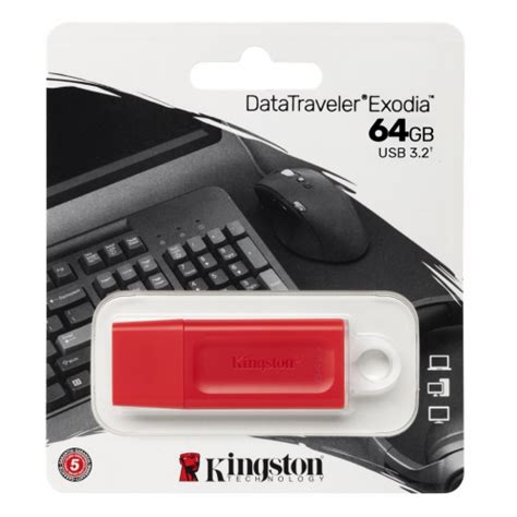 Memoria Usb Kingston Datatraveler Exodia Usb Gen Gb Roja