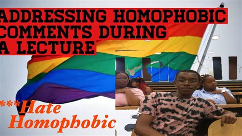 Homophobic Comments During A Lecture🏳️‍🌈🏳️‍🌈 South African Youtuber